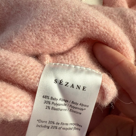 Sezane Pink V-Neck Sweater - Picture 5 of 6